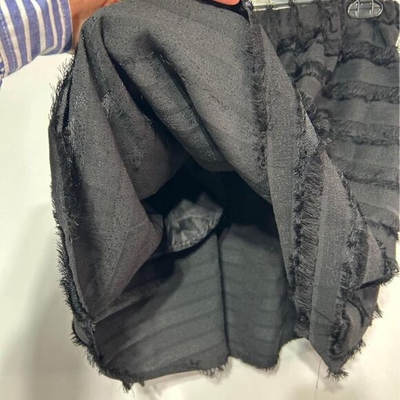 Woman’s black fringe skirt with pockets. Size 10. - Picture 5 of 10